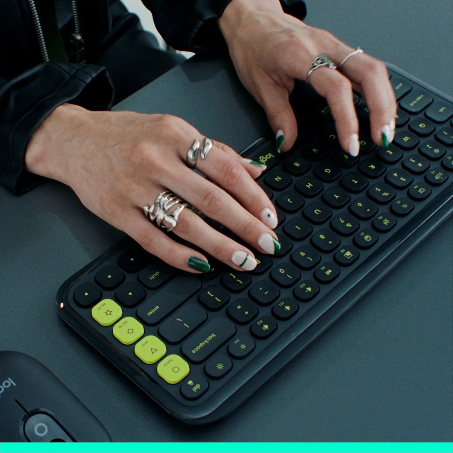 Tastierë Logitech POP ICON Keys, wireless, grafit