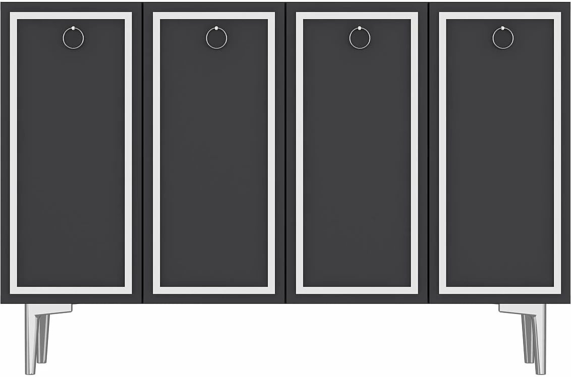 Konsol Skye Decor, ngjyrë antracit dhe argjendi, KM120