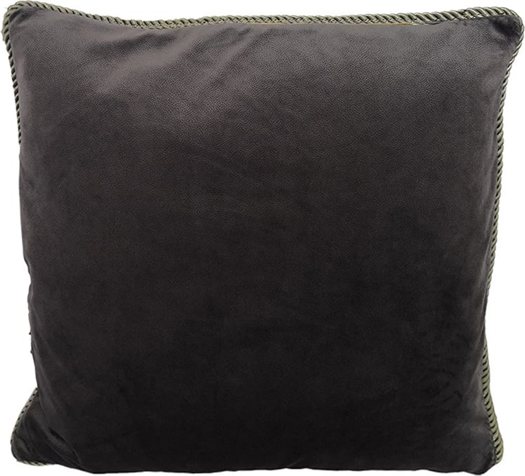 Jastëk dekorativ Nuit, kadife, ngjyrë antracit, 45x45cm