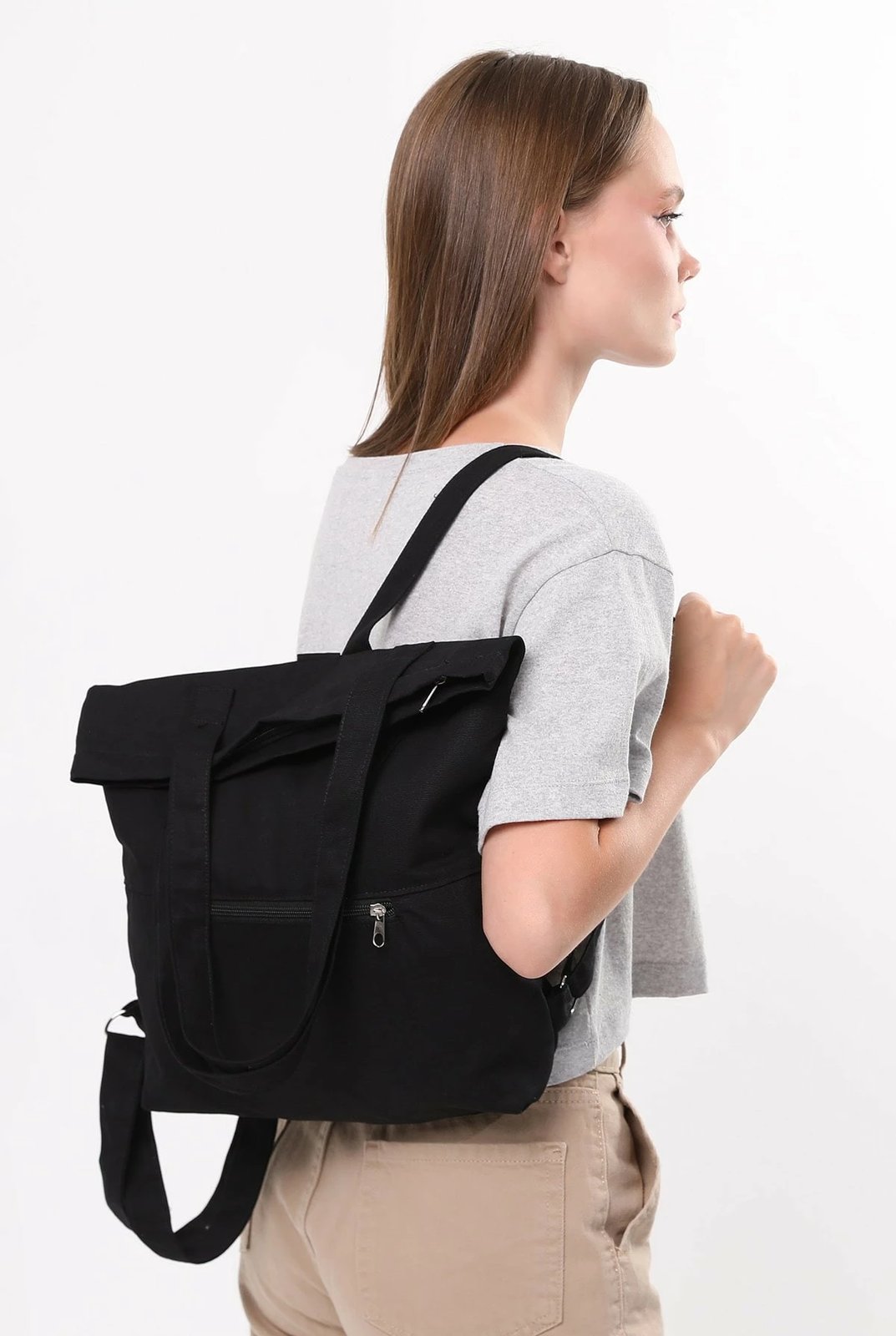 Çantë tote Zoozie Bags, e zezë, 35x40x8cm