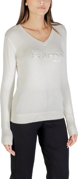 Xhemper Guess maglia femra, i bardhë