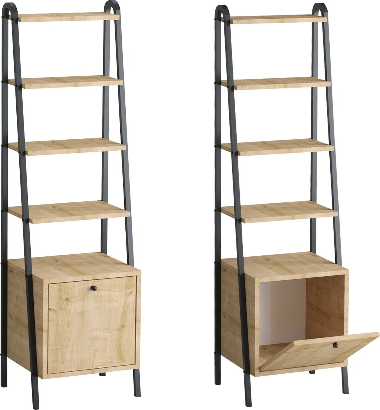 Raft librash Hanah Home, Mona, ngjyrë lis safir, e zezë