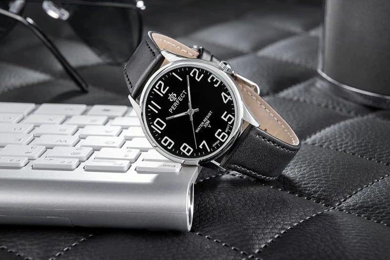 Orë dore për meshkuj PERFECT GXB452-05, e zezë