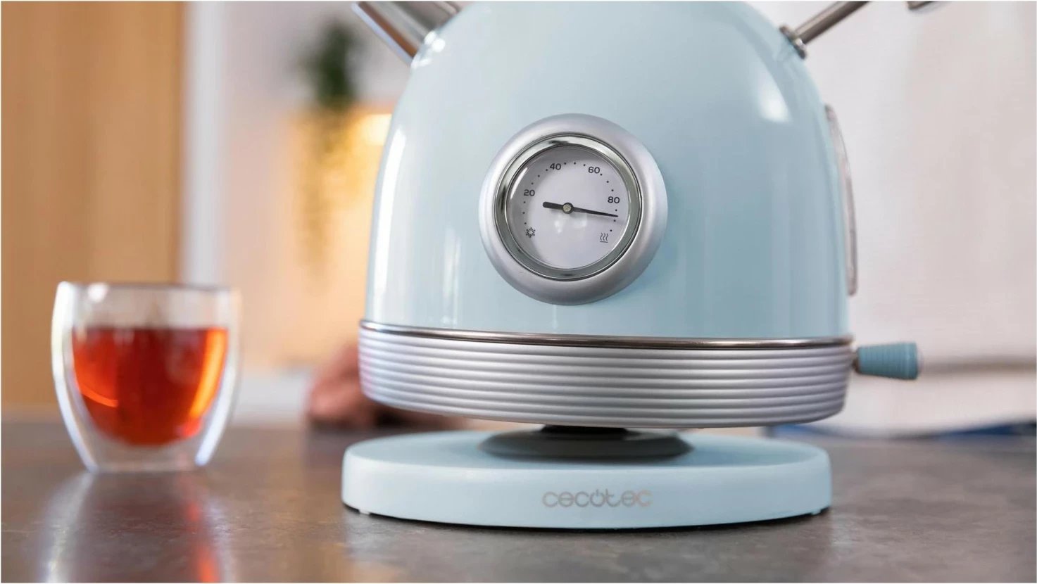 Çajnik elektrik Cecotec Thermosense 420, 1.8L, 2200W, kaltër