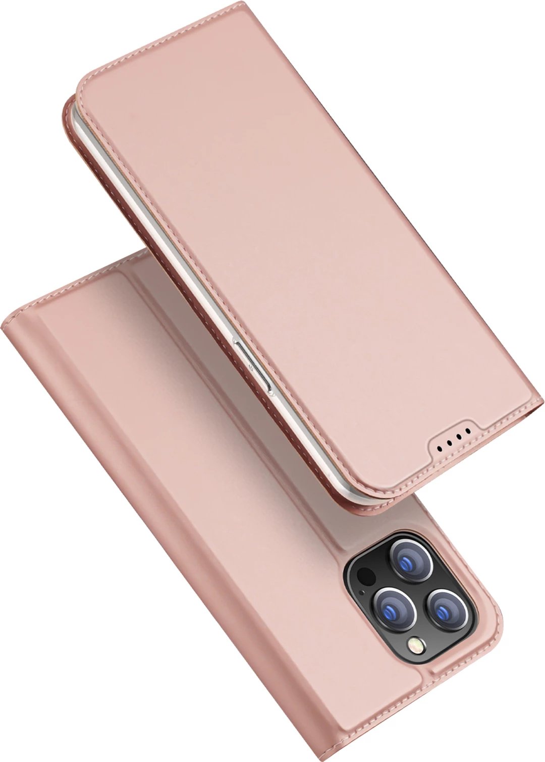 Mbështjellës Dux Ducis Skin Pro për iPhone 15 Pro Max, me xhep kartelash, rozë