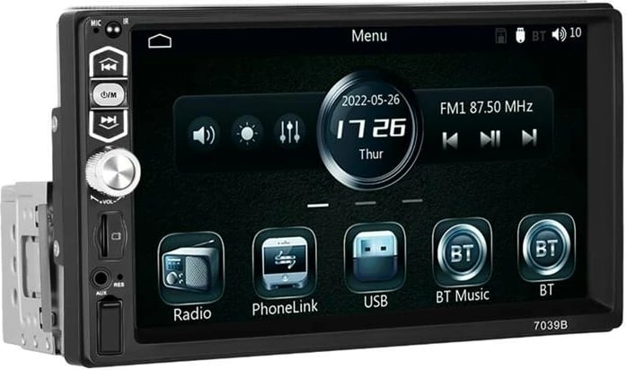 Monitor veture Podofo A3061, 7.0", Carplay & Android Auto, Bluetooth 5.1, Ekran HD