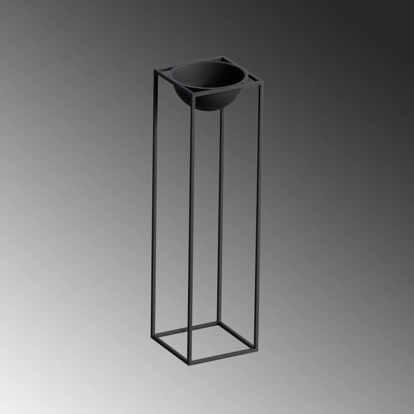 Vazo dekorative, e zezë, Evila Originals, GED-020, 28x80x28 cm