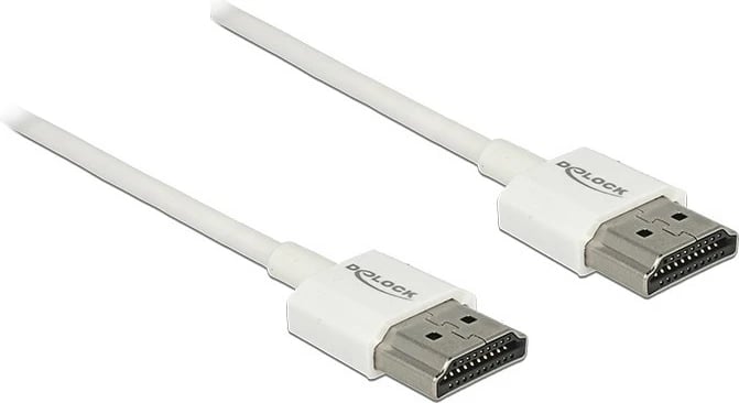 HDMI kabllo DeLOCK 85137, 2m, 4K, 3D, e bardhë