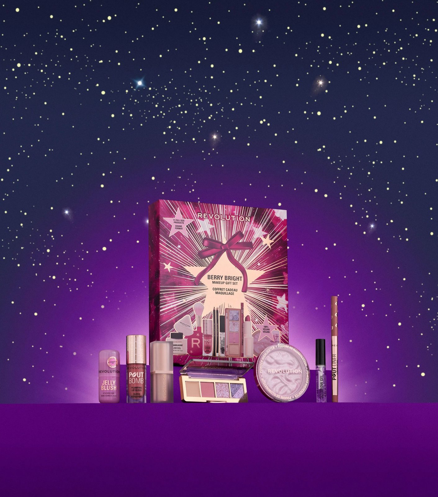 Revolution Beauty Berry Bright Vegan Make Up - Gift Set