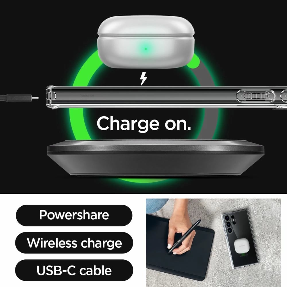 Mbështjellës Spigen Ultra Hybrid për Samsung Galaxy S24 Ultra, Transparent