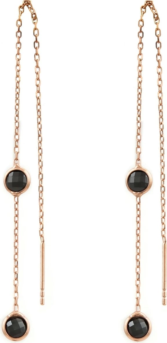 Vathë argjendi Jumeon, ngjyrë rozë ari dhe e zezë, 9861SİYAH