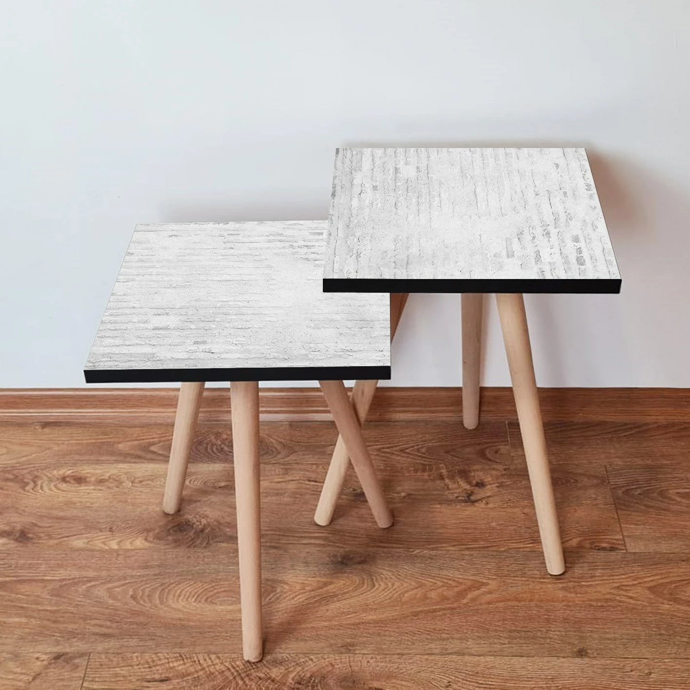 Set tavolina të vendosshme (2 copë), Skye Decor, 2Shp68, të bardha