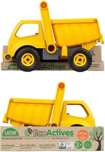 Kamion lodër Lena EcoActives Dump Truck 27 cm, Verdhë/Gri