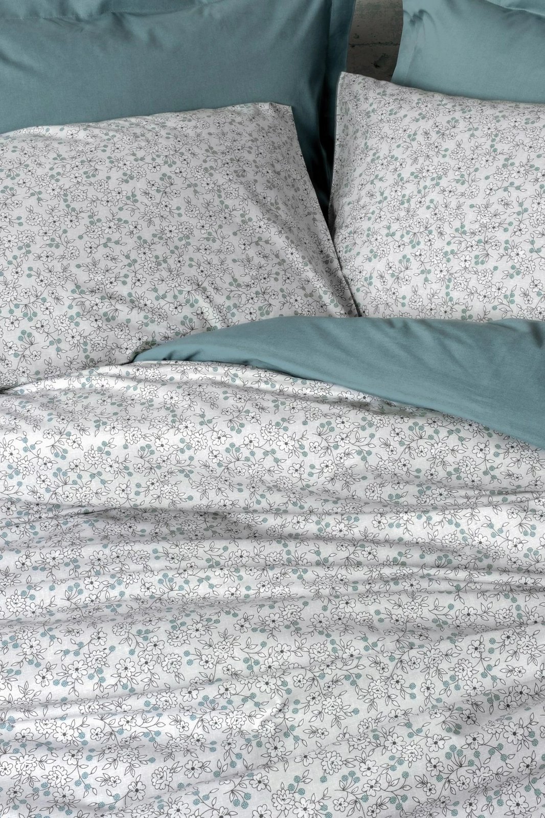 Set mbulesë për jorgan dopio, ngjyrë mint, L'essentiel, June