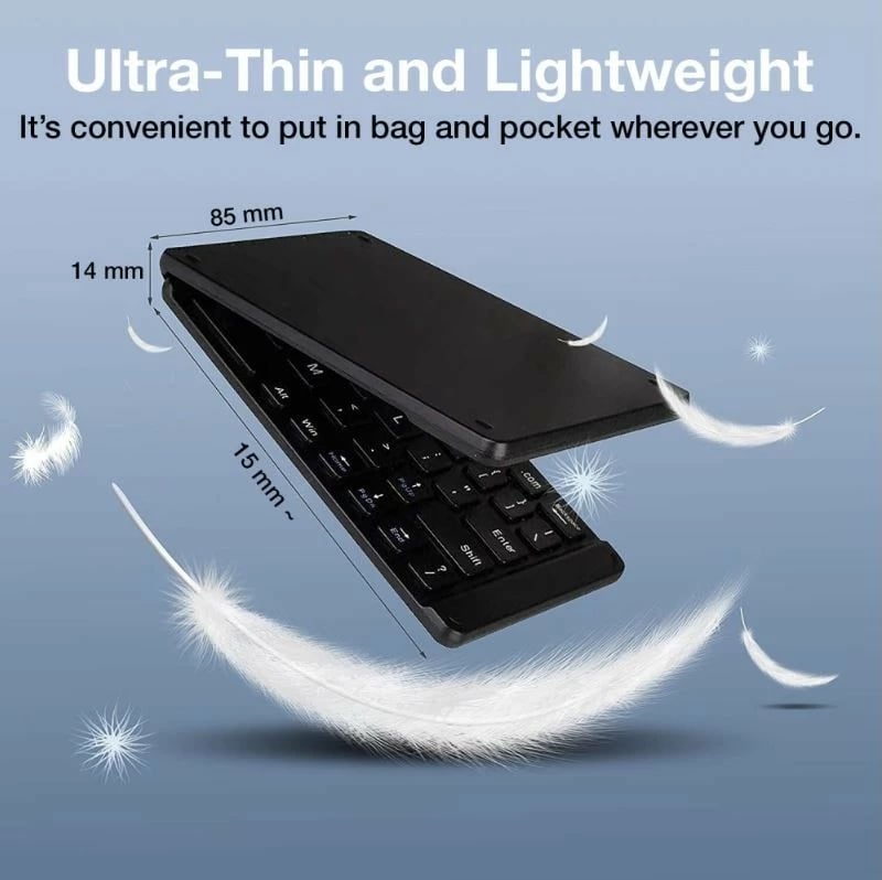 Tastierë palosëse wireless Techly 364156, Bluetooth 3.0, e zezë