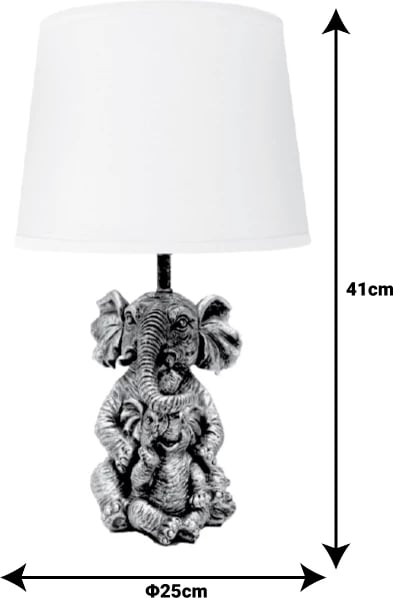 Llambë tavoline Eliom Inart E27, metal bakër-bardhë, D25x41cm