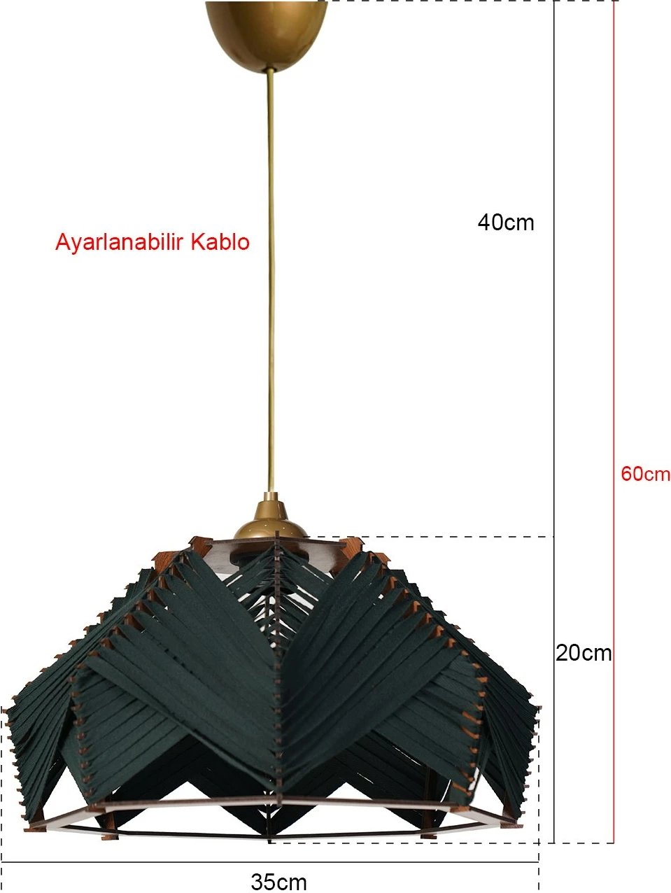 Llambë tavani Opviq, ngjyrë jeshile smeraldi, YL234