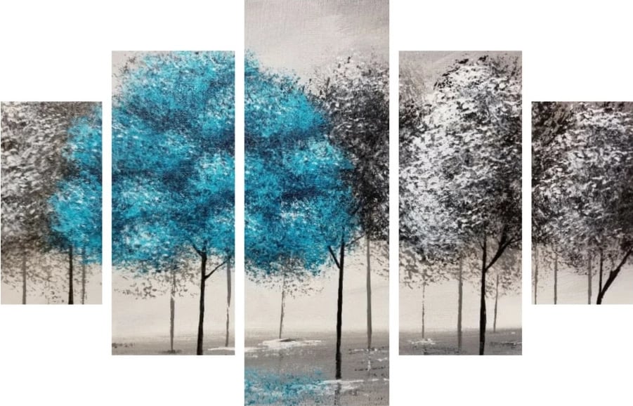 Pikturë dekorative MDF, 5 pjesë, Wallity, ST273