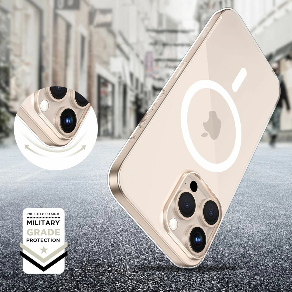 Mbështjellës Tech-Protect FlexAir MagSafe për iPhone 16 Pro Max, Transparent