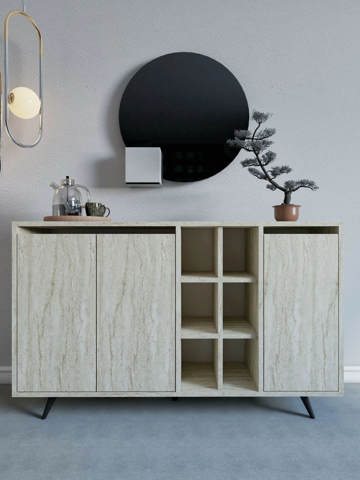 Konsolë Hanah Home, seria Travertine