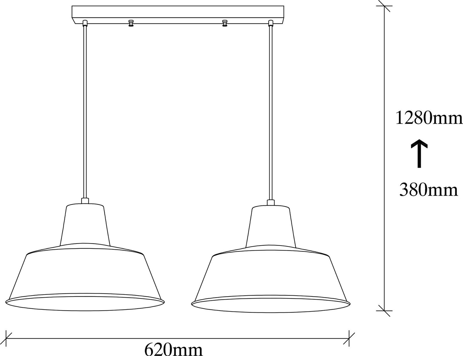 Llambë tavani Opviq, Sağlam - 3738, e zezë dhe ari, lartësi e rregullueshme