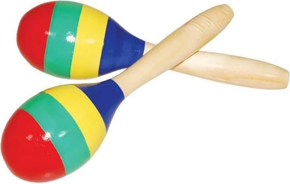 Marakasa druri NEXT 21 cm, shumëngjyrëshe, palë