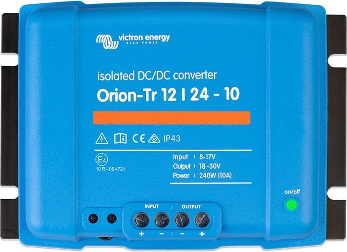 Konvertues tensioni DC/DC Orion-Tr 12/24-10A (240W), blu