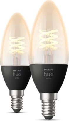 Llamba LED Philips Hue E14, transparente