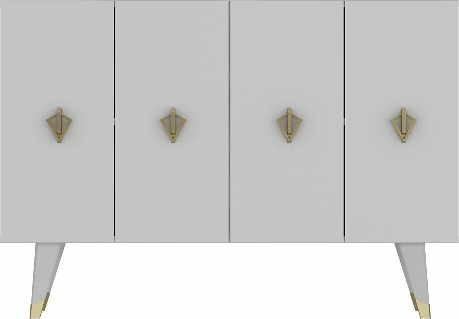 Konsol Skye Decor, 8163KM-32, e bardhë, e artë