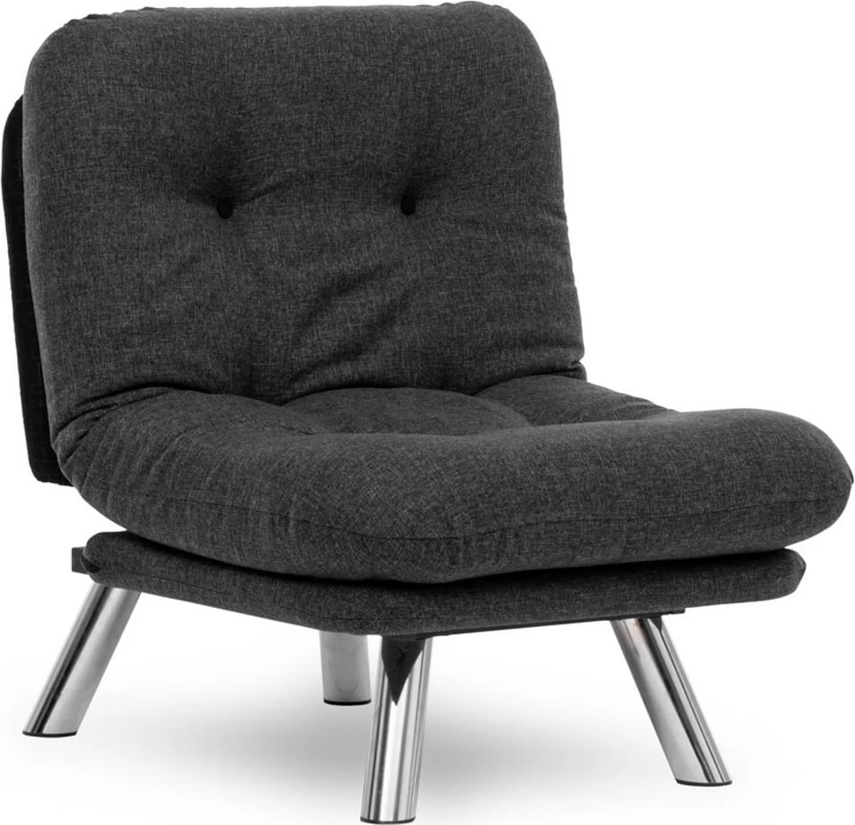 Krevat-karrige një vendi, Atelier del Sofa, Misa Small Solo, ngjyrë gri e errët