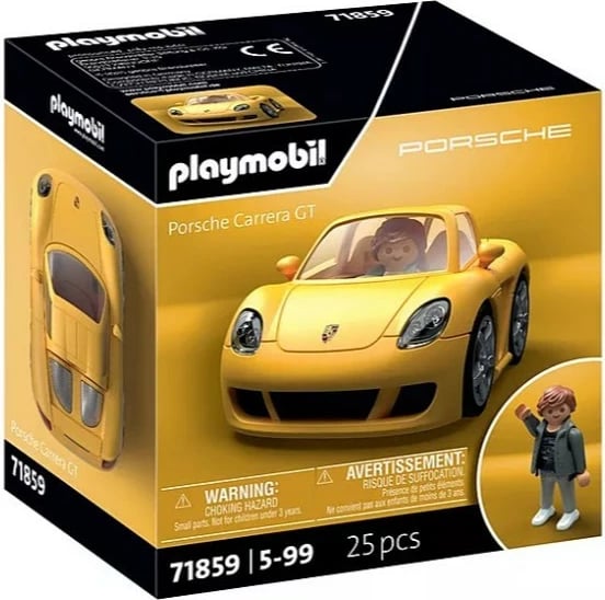set lodrash Playmobil 71859 Porsche Carrera GT, 25 pjesë, me figurë, e verdhë