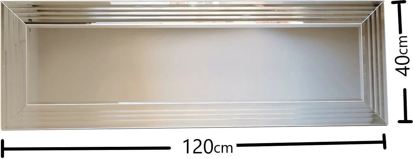 Pasqyrë moderne Hanah Home, A301Y, ngjyrë argjendi, 120x40x2.2cm