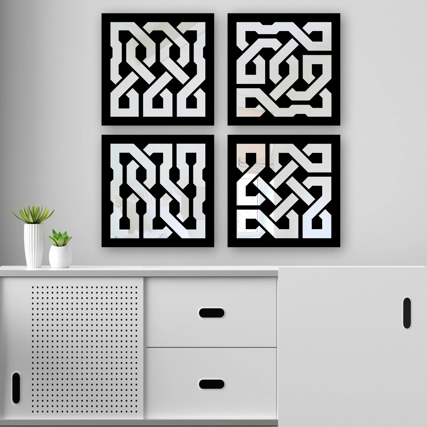 Set pasqyrash dekorative (4 copë), Wallity, SYH1896810094