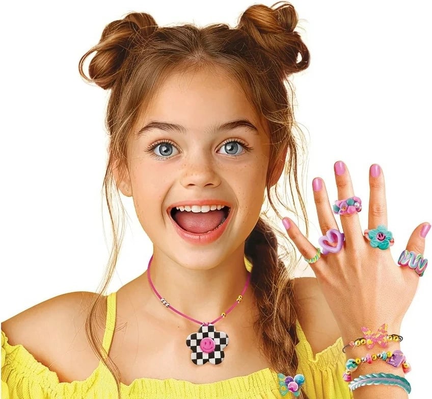 Set krijues punëtori bizhuterish, Epee Project Glam EP60467, argjilë modeluese me mjete dhe 20+ elemente, 6+, shumëngjyrësh, set