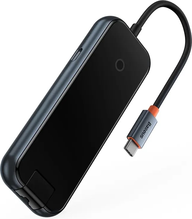 Kasë Baseus AcmeJoy 5-Port HUB Adapter USB-C, 2x USB 3.0, USB 2.0, USB-C PD, RJ45, Gri