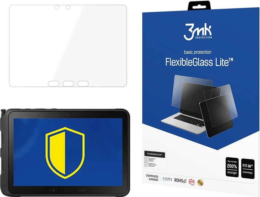 Xham hibrid mbrojtës për tablet Samsung Galaxy Tab Active 4 Pro, 3mk FlexibleGlass Lite, ultra i hollë