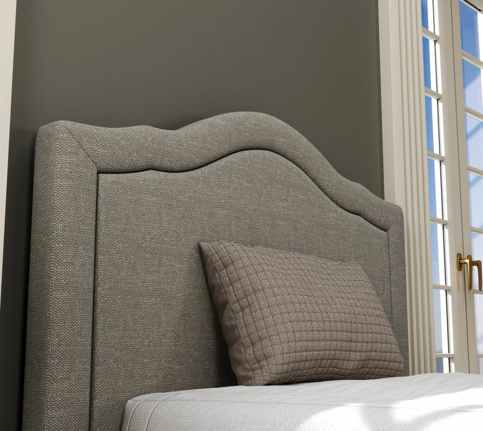 Krevat teke Skye Decor, krem, lis, gri, FRN-21018