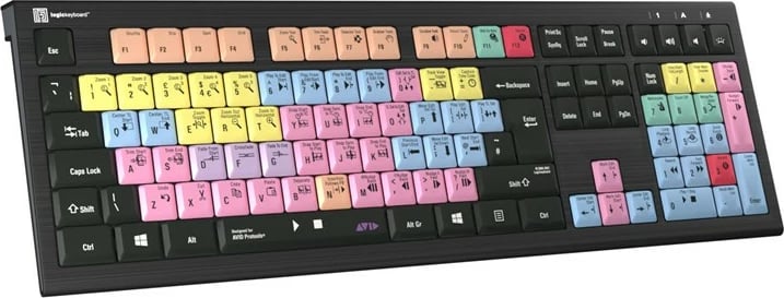 Tastierë LogicKeyboard Astra 2 Pro Tools UK për PC, me taste të ngjyrosura