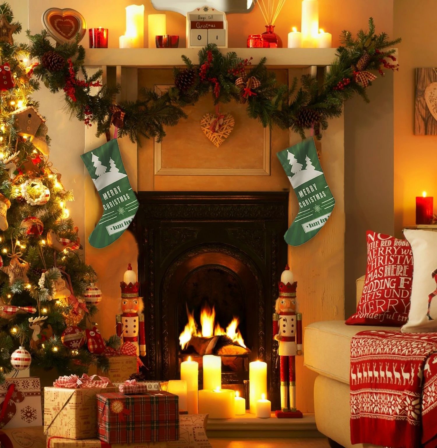 Çorape dekorative, shumëngjyrëshe, Evila Originals, Crp008, 35x18cm