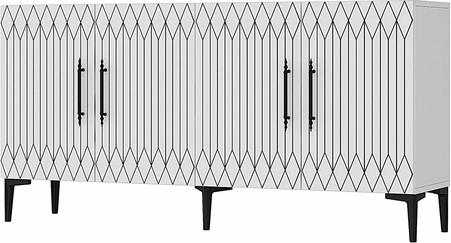 Konsolë Skye Decor, Ressi, e bardhë