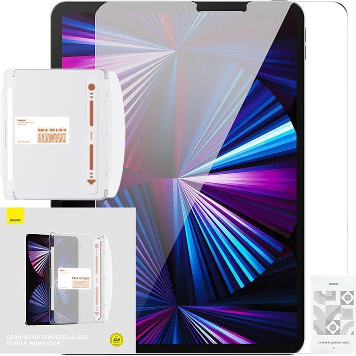 Xham i temperuar Baseus Corning 0.4mm për iPad Pro 12.9"