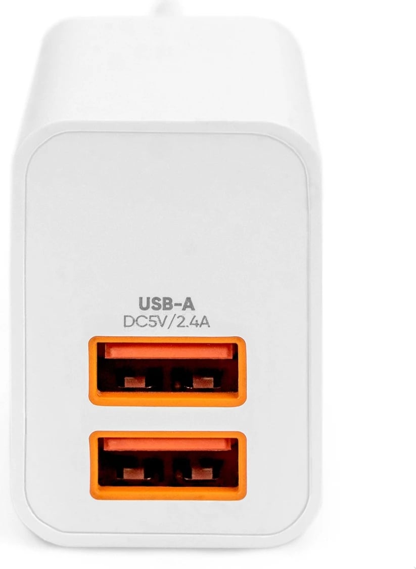 Karikues Digitus 2x USB-A, 15.5W, i bardhë