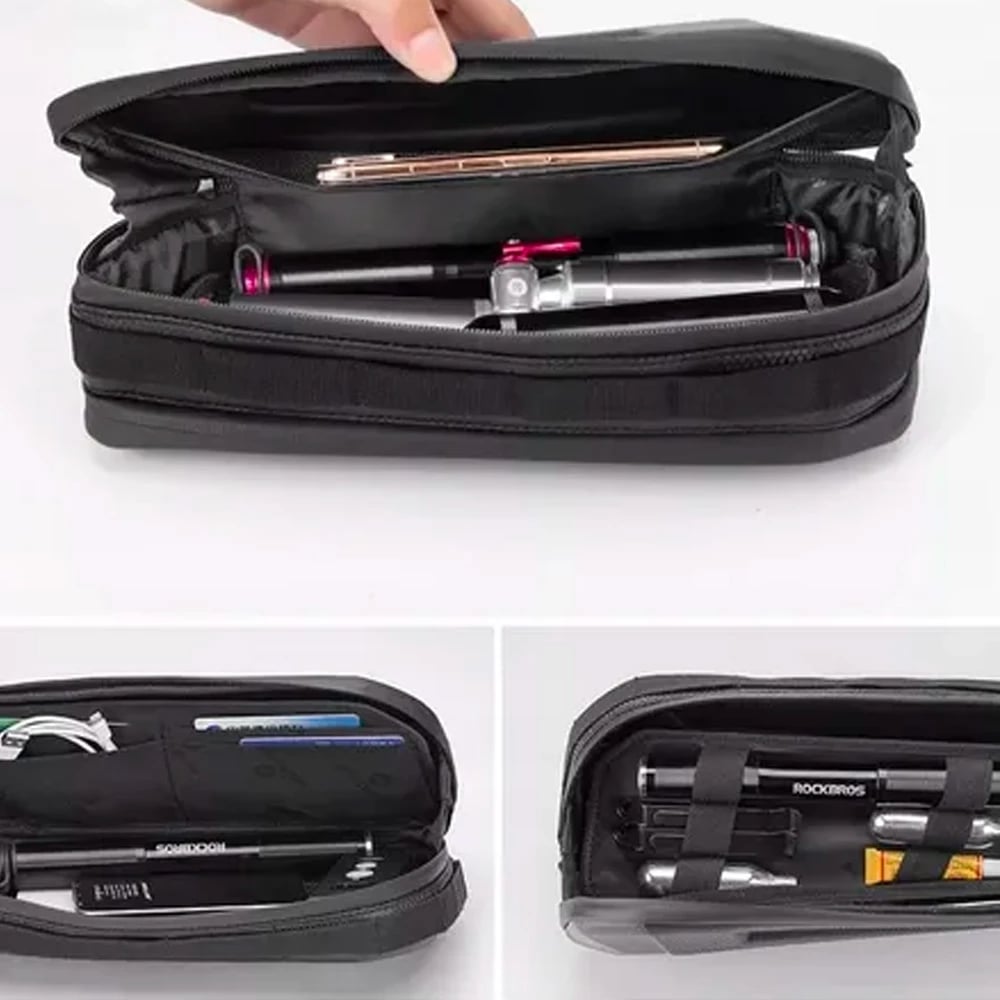 Çantë kornize për biçikletë Rockbros B67, 2.5L, najlon/TPU, e zezë