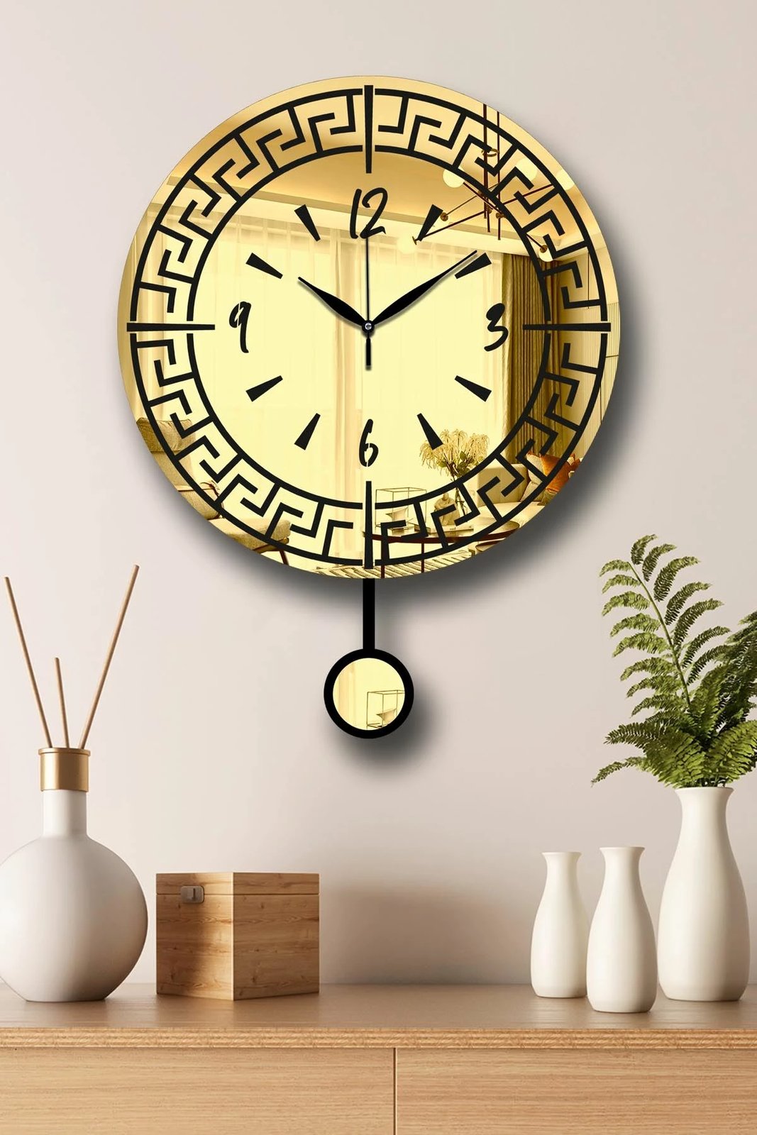 Orë muri dekorative Wallity, ngjyrë ari, Vlnt113Al