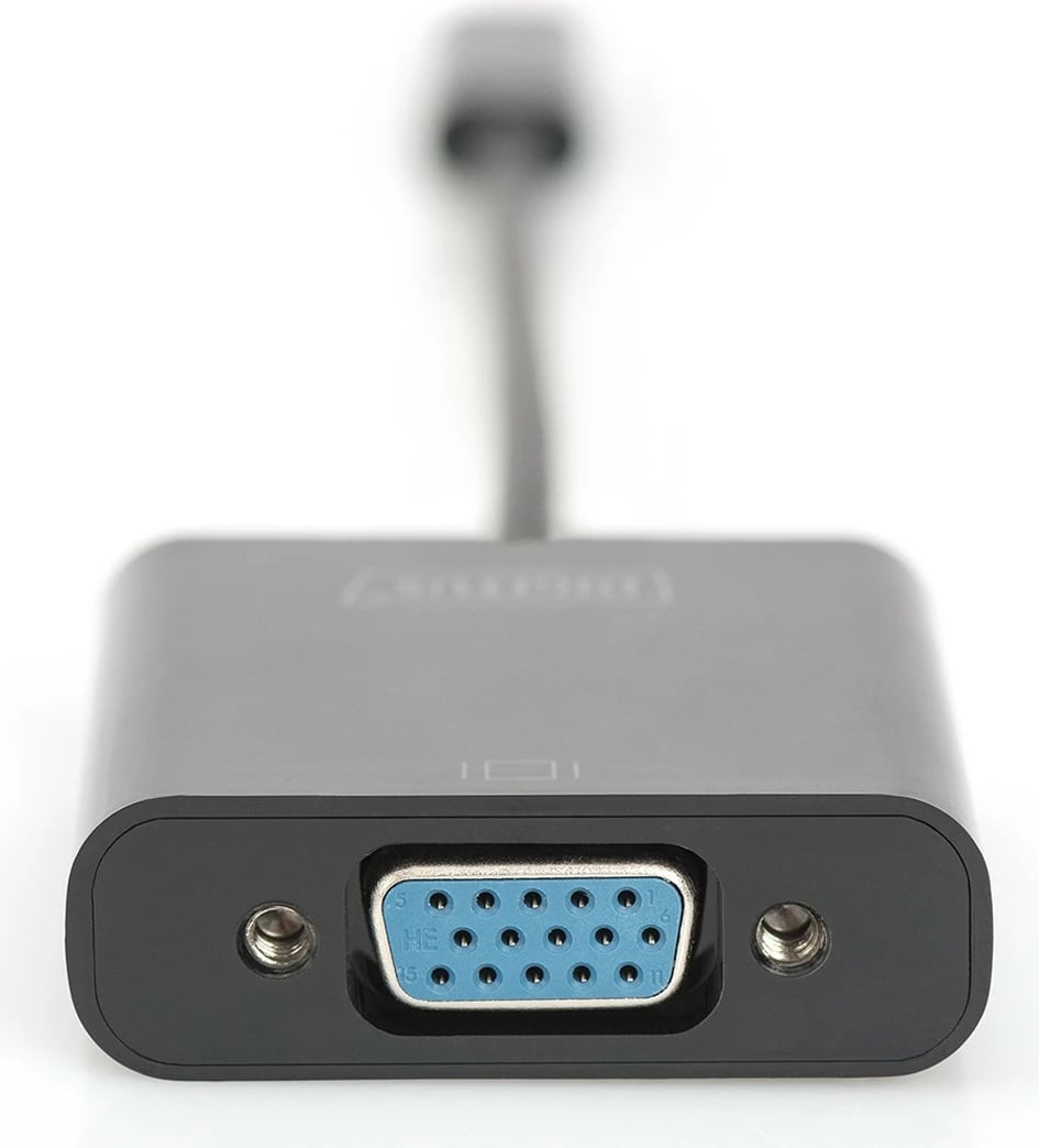 Adapter USB-C në VGA Digitus, 19.5cm, i zi