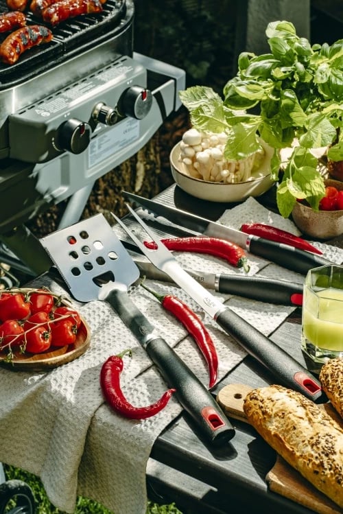 Set veglash grilli, Adler AD 6727, inox 420 1.5mm, 3 copë me etui, e zezë