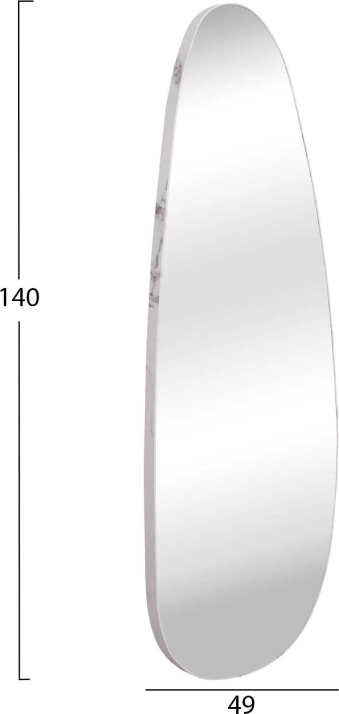 Pasqyrë muri CRITHER FH4486.05 kornizë MDF ngjyrë mermeri të bardhë 49x140H cm.