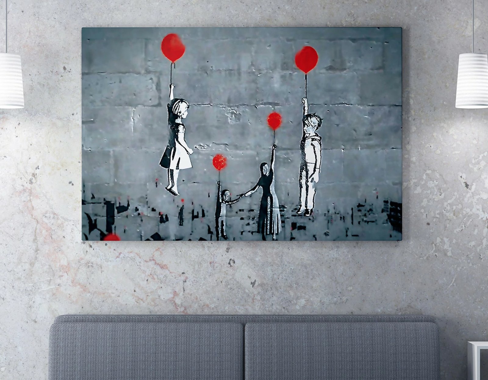 Pikturë dekorative në kanavacë, Banksy, shumëngjyrëshe, WY127, 50x70cm