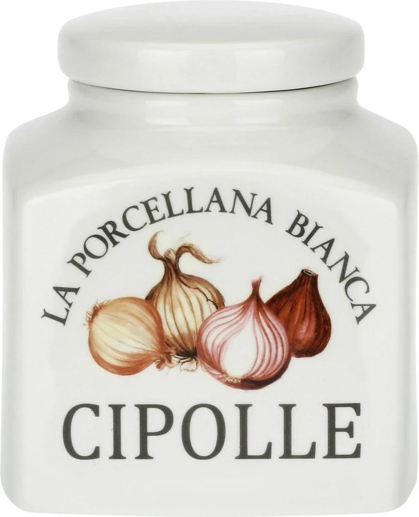 Kuti qeramike për qepë, LA PORCELLANA BIANCA, 3.5L, e bardhë