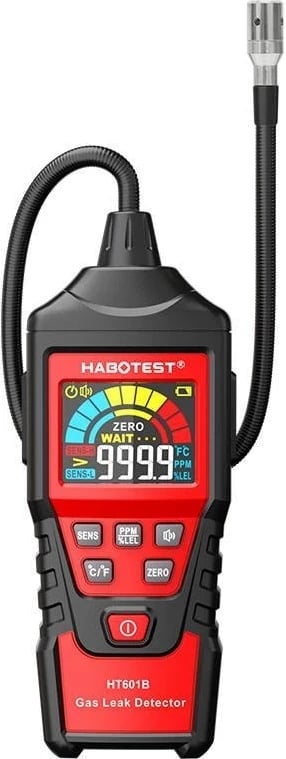 Detektor gazi Habotest HT601B, LCD ekran, i zi-kuq